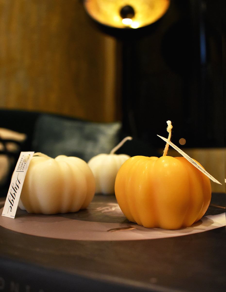 Pumpkin-Shaped Candle